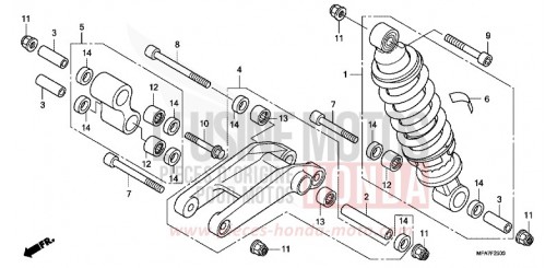 COUSSIN ARRIERE CBF1000A7 de 2007
